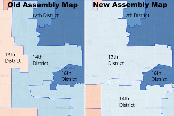 Shift in legislative districts
